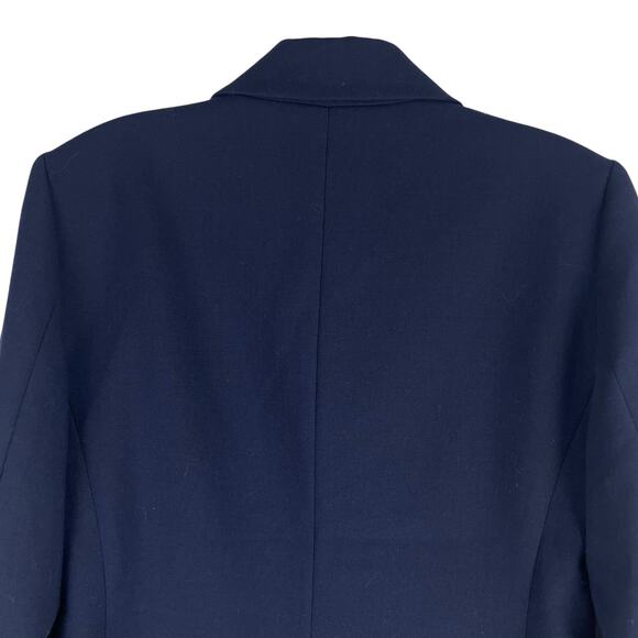 Ann Taylor LOFT Double Breasted Gold Button Blazer Jacket Navy Size 2 - Picture 6 of 8
